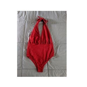 American Apparel Swim - Red halter one-piece swimsuit American Apparel Swim - Red halter one-piece swimsuit